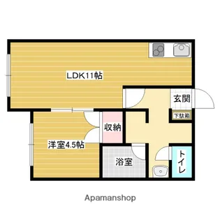 マンションドリーム【2階】の間取り