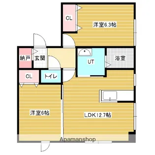 IWAMIZAWA FRONT【2階】の間取り