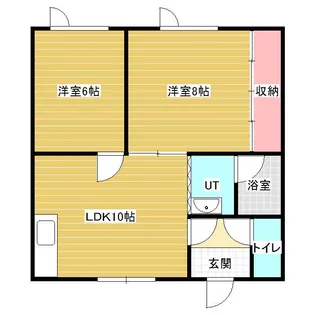 コーポ北都【1階】の間取り