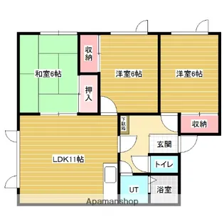 サンフロンティアタウン【1階】の間取り