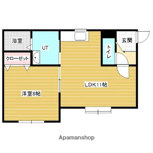 ハスコート岩見沢Ⅱ【2階】の間取り