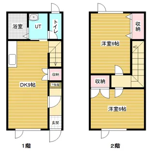 北海道岩見沢市北本町東7丁目【テラスハウス】の間取り