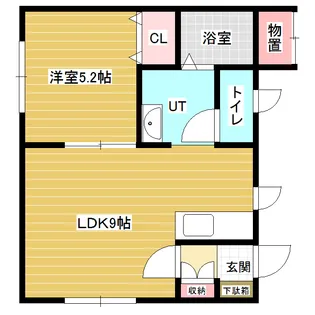 1LDKの間取り画像