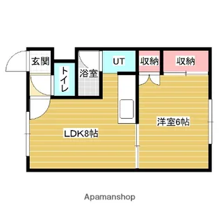 コーポエイト&エイト【2階】の間取り