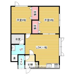 中の島ハイツ【2階】の間取り