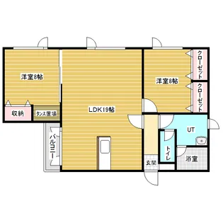 ルーベル東2条【3階】の間取り
