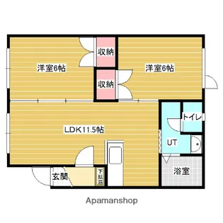エーコーモア岩見沢A【2階】の間取り
