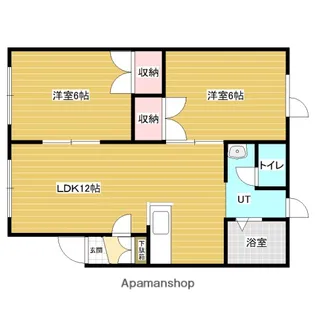 エーコーモア岩見沢A【1階】の間取り