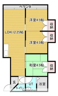 秀明シャレ【3階】の間取り