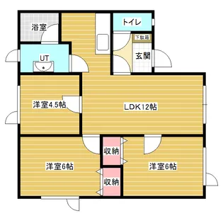 ラ・カーサ鳩が丘【1階】の間取り