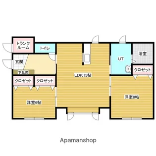 ハスコート岩見沢Ⅰ【2階】の間取り