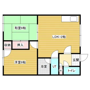 スカイマンション【2階】の間取り