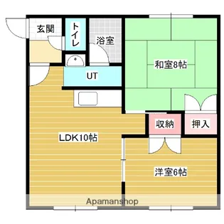 コーポ江光ハウス【1階】の間取り