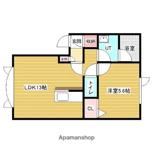 ノースリバー・T1【1階】の間取り