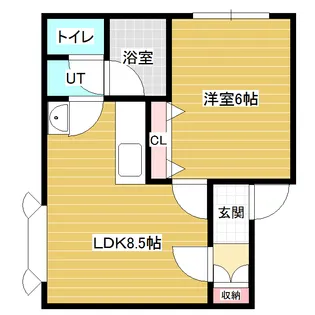 ロンシャン【2階】の間取り