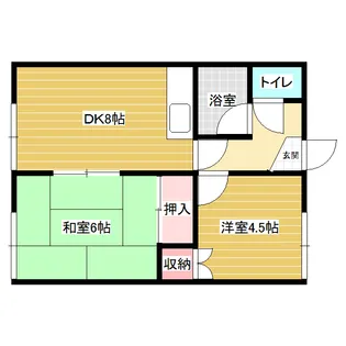 北2条コーポ【2階】の間取り