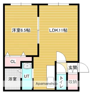 ルーバンアイ岩見沢壱番館【1階】の間取り