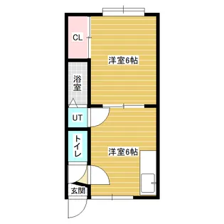 シティハイツA・B【2階】の間取り