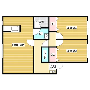 朝日ハートフルプレイス【3階】の間取り