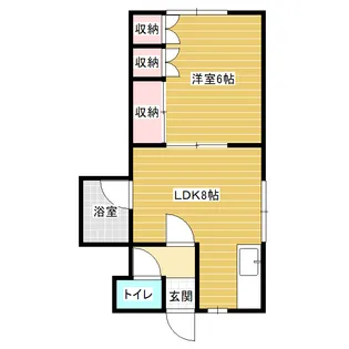 中央マンション【1階】の間取り