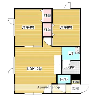 明日檜第3コーポ【2階】の間取り