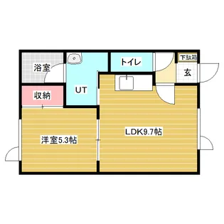 明日檜第3コーポ【1階】の間取り