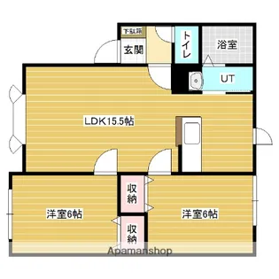 ララ・カサブランカ2【1階】の間取り