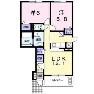 ラ カーサ・ミーア【1階】の間取り