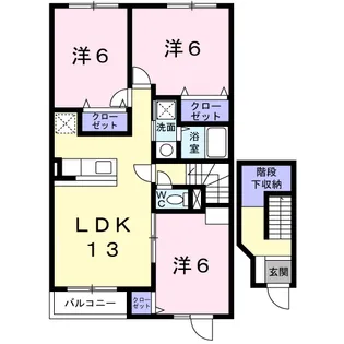 ウエスト ファイブ ヒルズ【2階】の間取り
