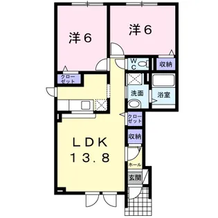 グレース アヴェニュー【1階】の間取り
