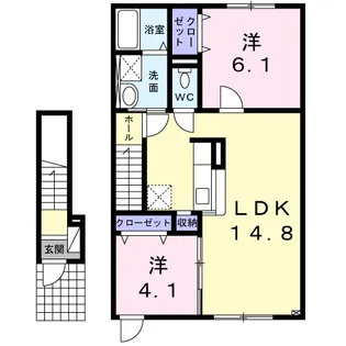 コンパスローズ【2階】の間取り