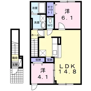 パーク水明 B【2階】の間取り