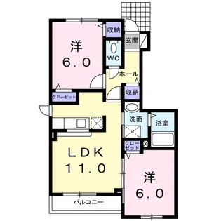 BELLE ROSE Ⅲ【1階】の間取り