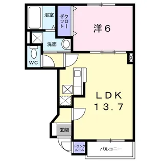 サンクリオージュ弐番館【1階】の間取り