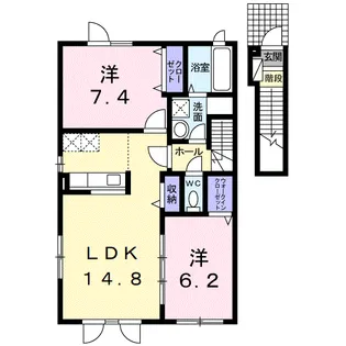 ジェルメゾン【2階】の間取り