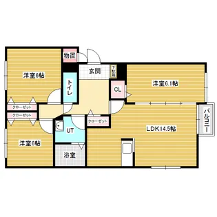 SUNPARK岩見沢【3階】の間取り