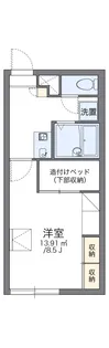 レオパレスファミリアⅡ【101号室】の間取り