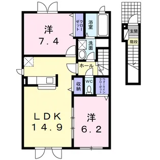 ル・シーニュ大和 Ⅱ【2階】の間取り