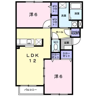 スカイアース712【2階】の間取り