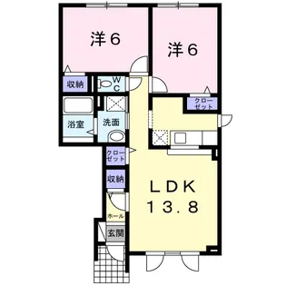 パーク水明 A【1階】の間取り