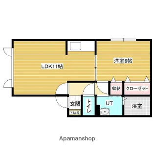 パナハイツドリームB【1階】の間取り