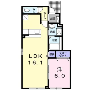 クリスタル【1階】の間取り