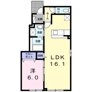 クリスタル【1階】の間取り
