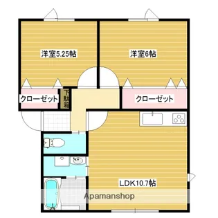 LAND SCAPE 有明A棟【1階】の間取り