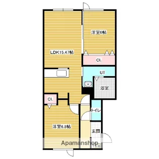 リアンⅡ【1階】の間取り