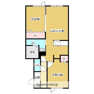 リアンⅡ【2階】の間取り