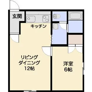 アイ・ルームリハレ【1-A号室】の間取り