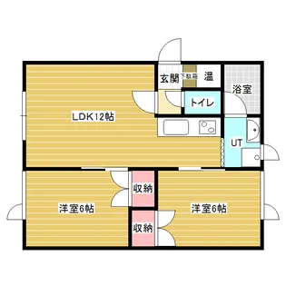 2LDKの間取り画像