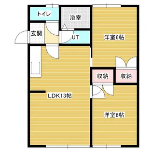 喜多伸マンション【1階】の間取り