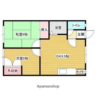 コーポ越田【1階】の間取り